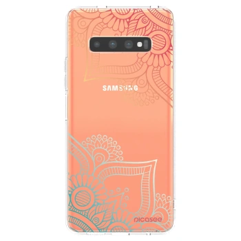 Picasee husă transparentă din silicon pentru Samsung Galaxy S10 Plus G975 - Flowers pattern
