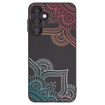 Picasee husă neagră din silicon pentru Samsung Galaxy A16 5G - Flowers pattern