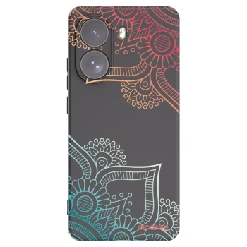 Picasee husă neagră din silicon pentru Xiaomi Poco X7 - Flowers pattern