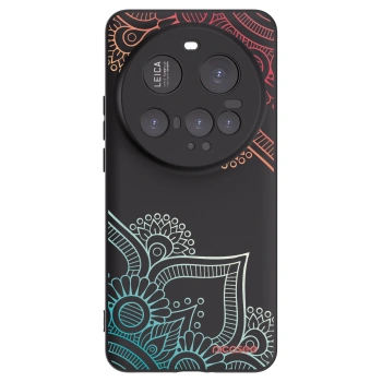 Picasee husă neagră din silicon pentru Xiaomi 15 Ultra - Flowers pattern