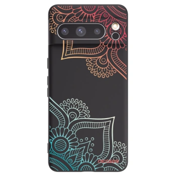 Picasee husă neagră din silicon pentru Google Pixel 8 Pro - Flowers pattern