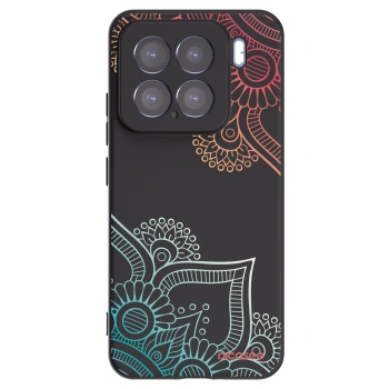 Picasee husă neagră din silicon pentru Xiaomi 15 - Flowers pattern