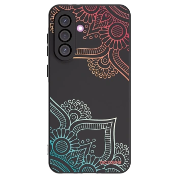 Picasee husă neagră din silicon pentru Samsung Galaxy A56 5G A566B - Flowers pattern