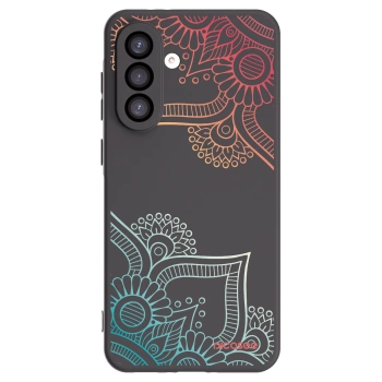 Picasee husă neagră din silicon pentru Samsung Galaxy A26 5G A266B - Flowers pattern