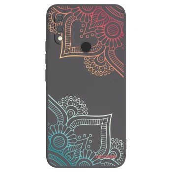 Picasee husă neagră din silicon pentru Xiaomi Redmi Note 7 - Flowers pattern