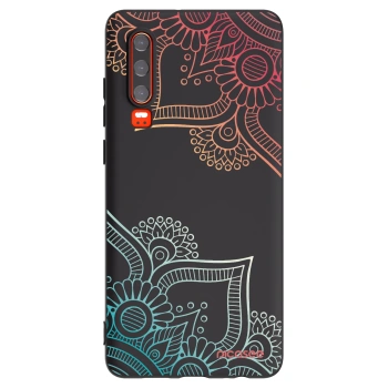 Picasee husă neagră din silicon pentru Huawei P30 - Flowers pattern