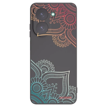 Picasee husă neagră din silicon pentru Xiaomi Redmi A5 - Flowers pattern
