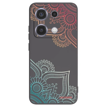 Picasee husă neagră din silicon pentru Xiaomi Redmi Note 14S - Flowers pattern