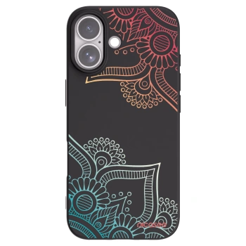 Picasee husă neagră din silicon pentru Apple iPhone 17 - Flowers pattern