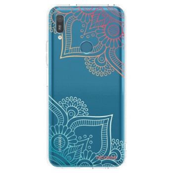 Picasee husă transparentă din silicon pentru Huawei Y6 2019 - Flowers pattern