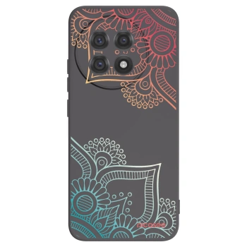 Picasee husă neagră din silicon pentru OnePlus 13R 5G - Flowers pattern