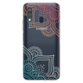 Picasee husă transparentă din silicon pentru Samsung Galaxy A40 A405F - Flowers pattern