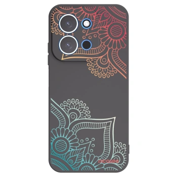 Picasee husă neagră din silicon pentru Xiaomi Redmi 15C 4G - Flowers pattern