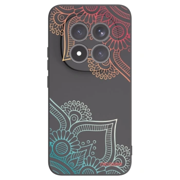 Picasee husă neagră din silicon pentru Xiaomi Redmi Note 15 Pro+ - Flowers pattern