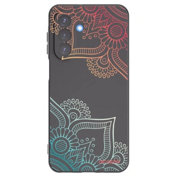 Picasee husă neagră din silicon pentru Samsung Galaxy A17 5G - Flowers pattern