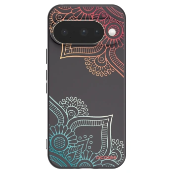 Picasee husă neagră din silicon pentru Google Pixel 10 - Flowers pattern