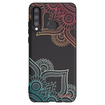 Picasee husă neagră din silicon pentru Huawei P30 Lite - Flowers pattern