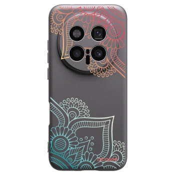 Picasee husă neagră din silicon pentru Honor Magic8 Pro 5G - Flowers pattern