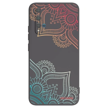 Picasee husă neagră din silicon pentru Huawei Nova 5T - Flowers pattern