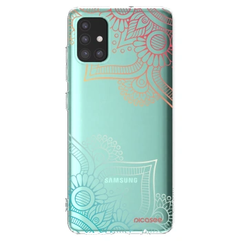 Picasee husă transparentă din silicon pentru Samsung Galaxy A51 A515F - Flowers pattern