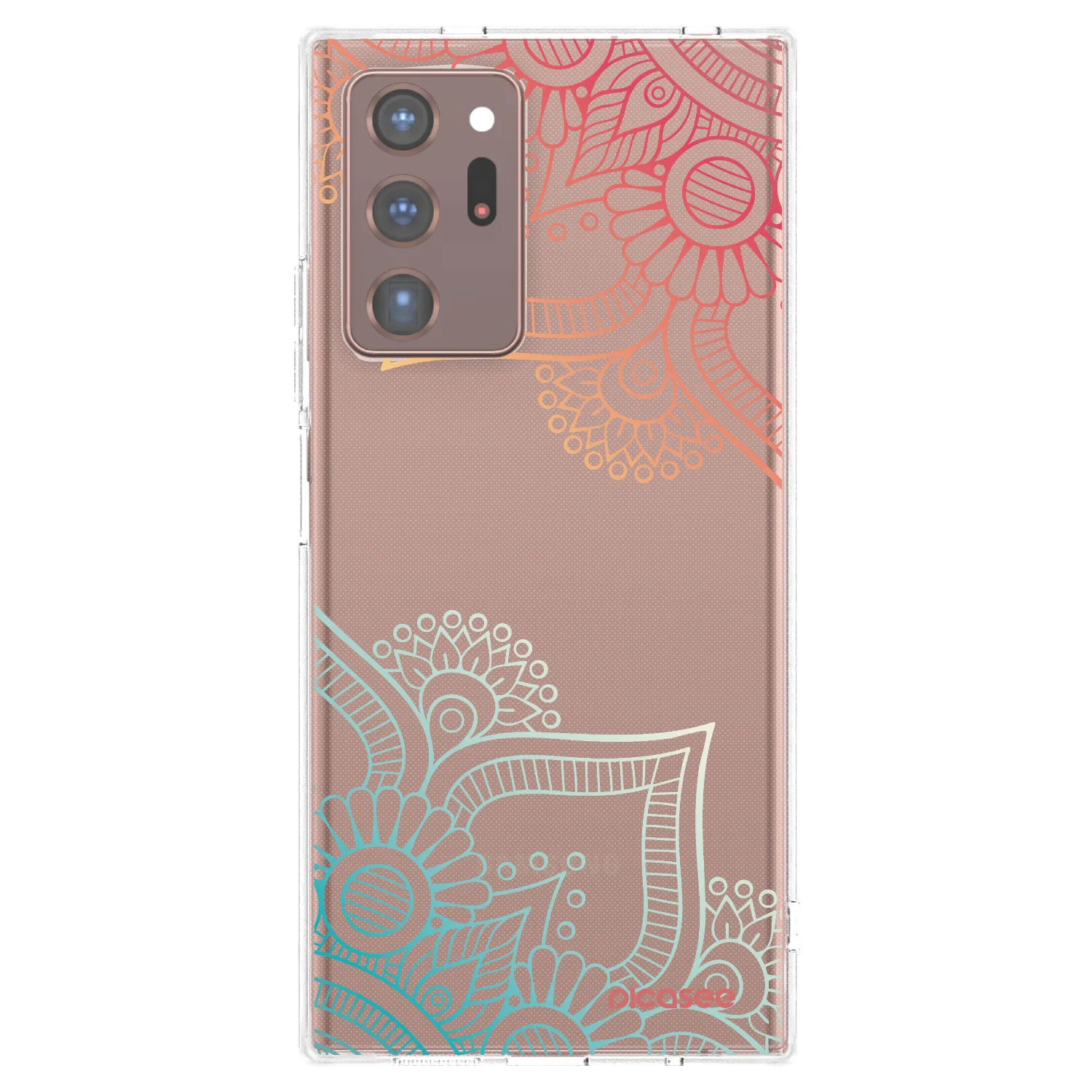 Picasee husă transparentă din silicon pentru Samsung Galaxy Note 20 Ultra - Flowers pattern