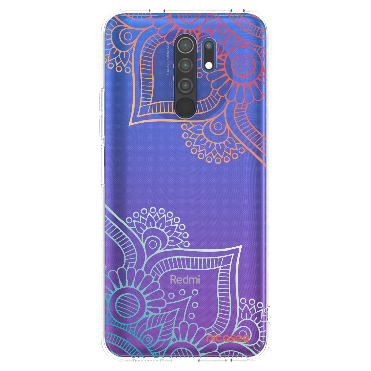 Picasee husă transparentă din silicon pentru Xiaomi Redmi 9 - Flowers pattern