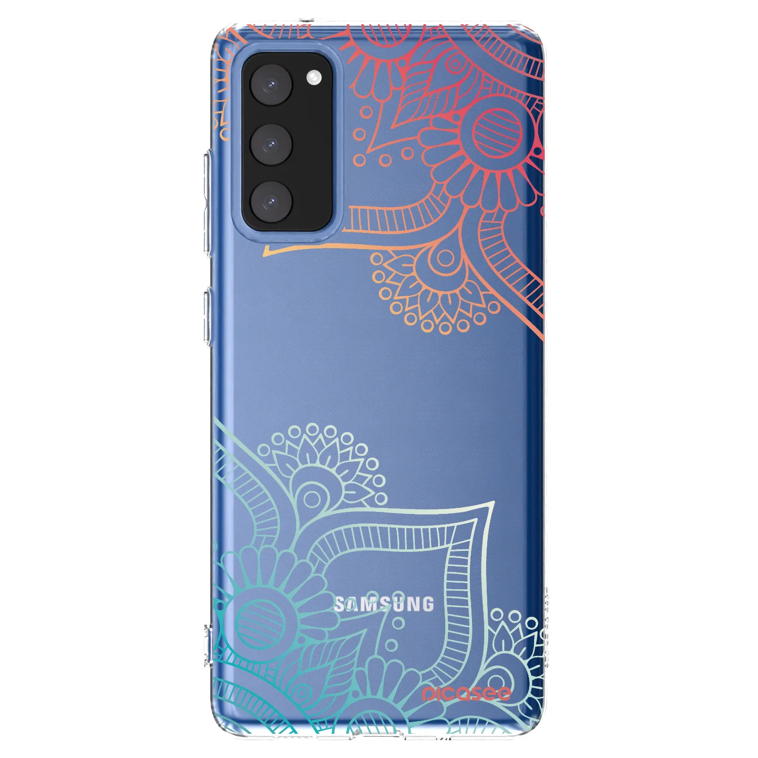 Picasee husă transparentă din silicon pentru Samsung Galaxy S20 FE - Flowers pattern