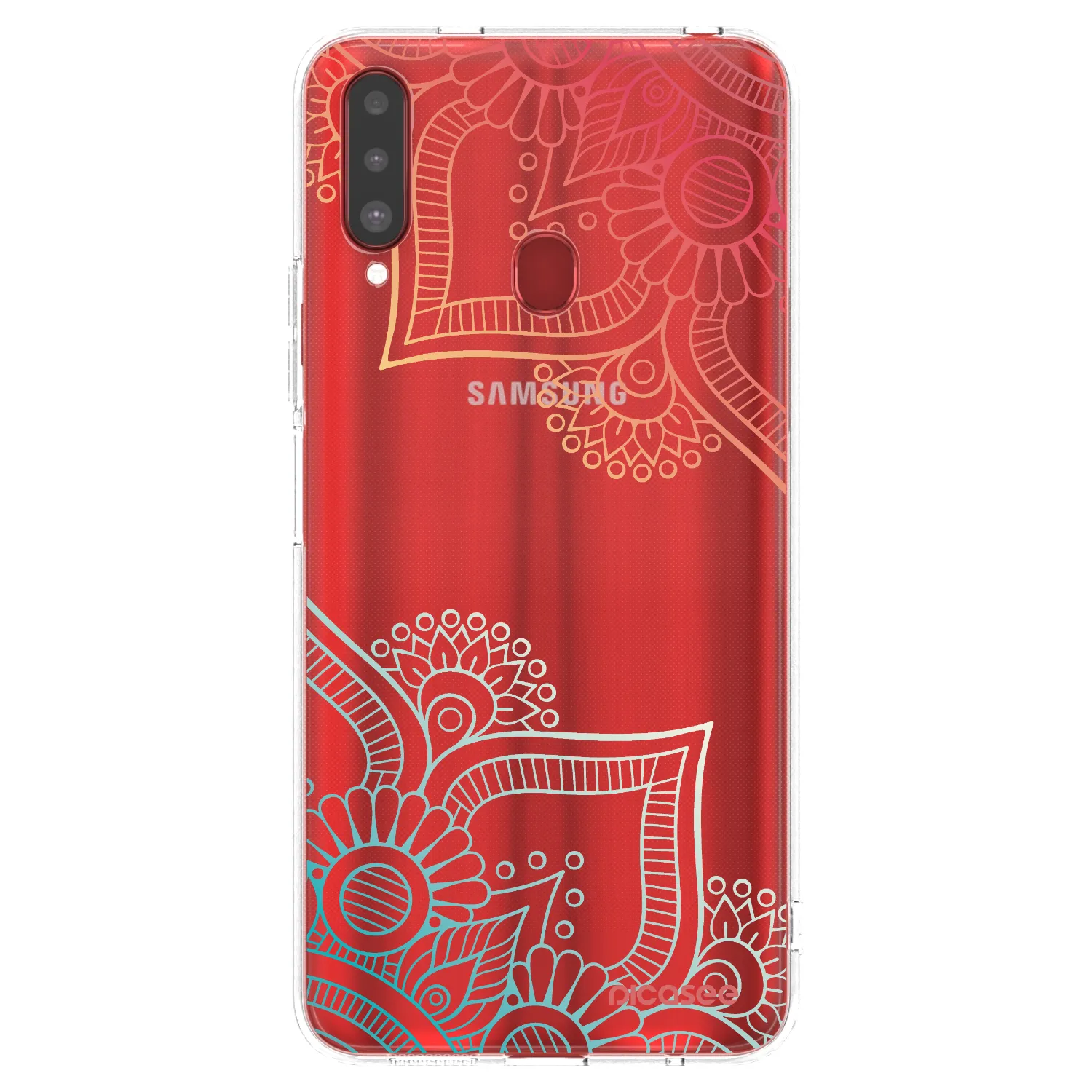 Picasee husă transparentă din silicon pentru Samsung Galaxy A20s - Flowers pattern