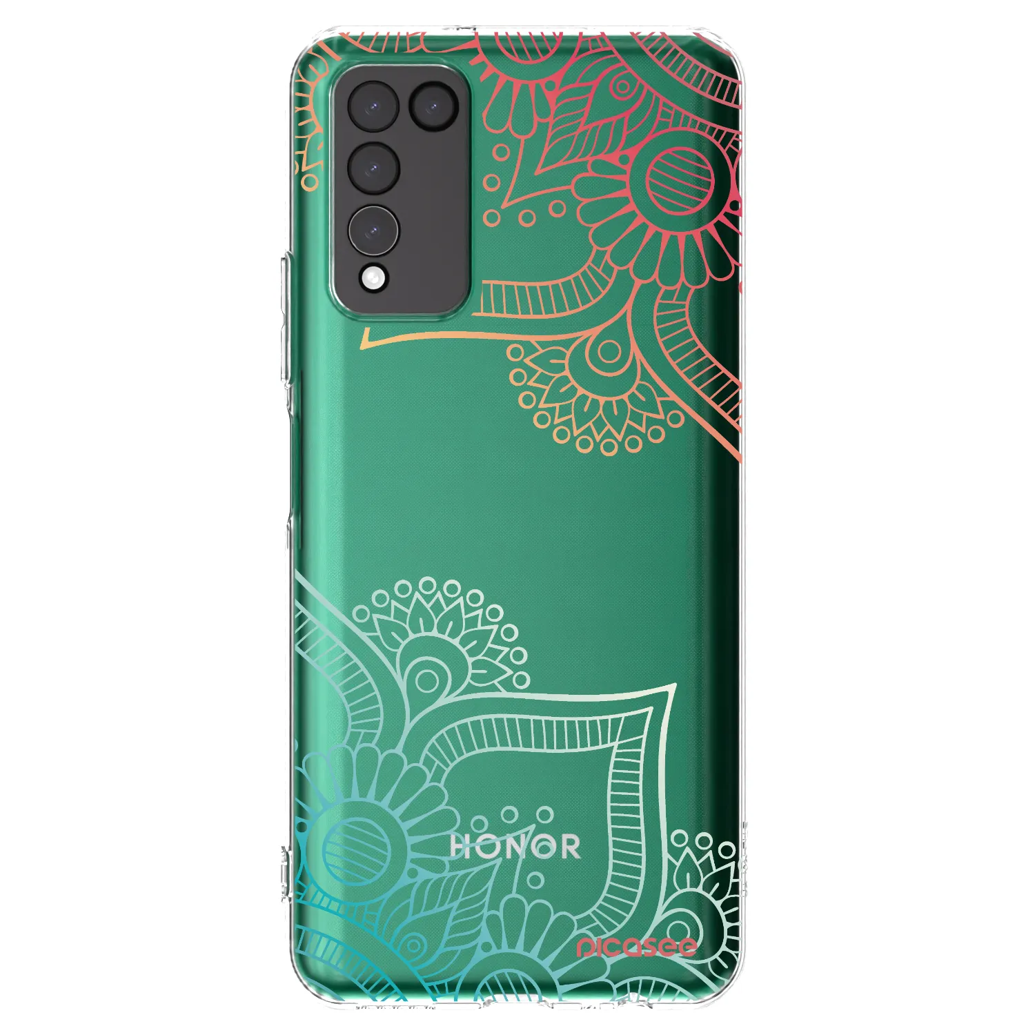 Picasee husă transparentă din silicon pentru Honor 10X Lite - Flowers pattern