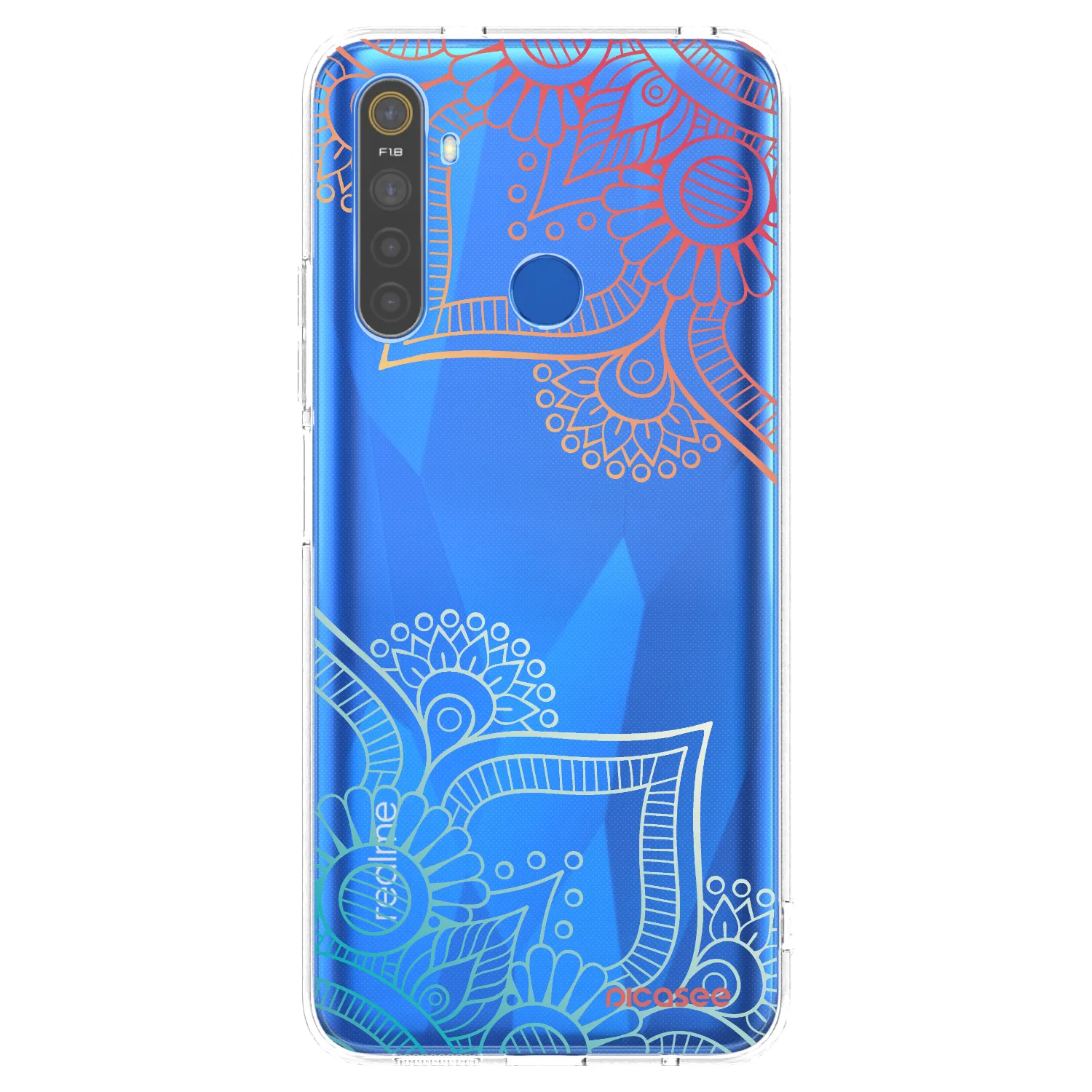 Picasee husă transparentă din silicon pentru Realme 5 - Flowers pattern