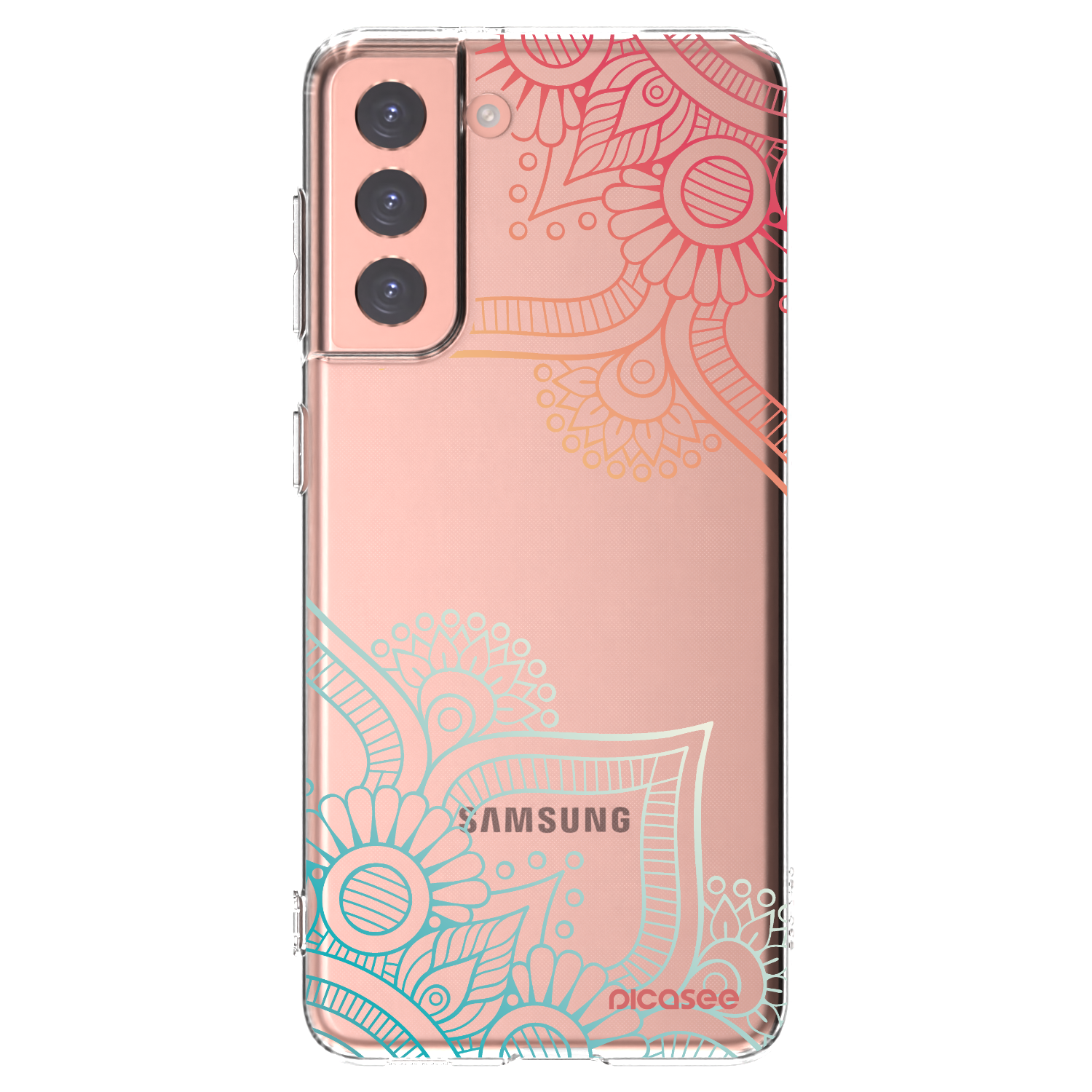 Picasee husă transparentă din silicon pentru Samsung Galaxy S21 5G G991B - Flowers pattern