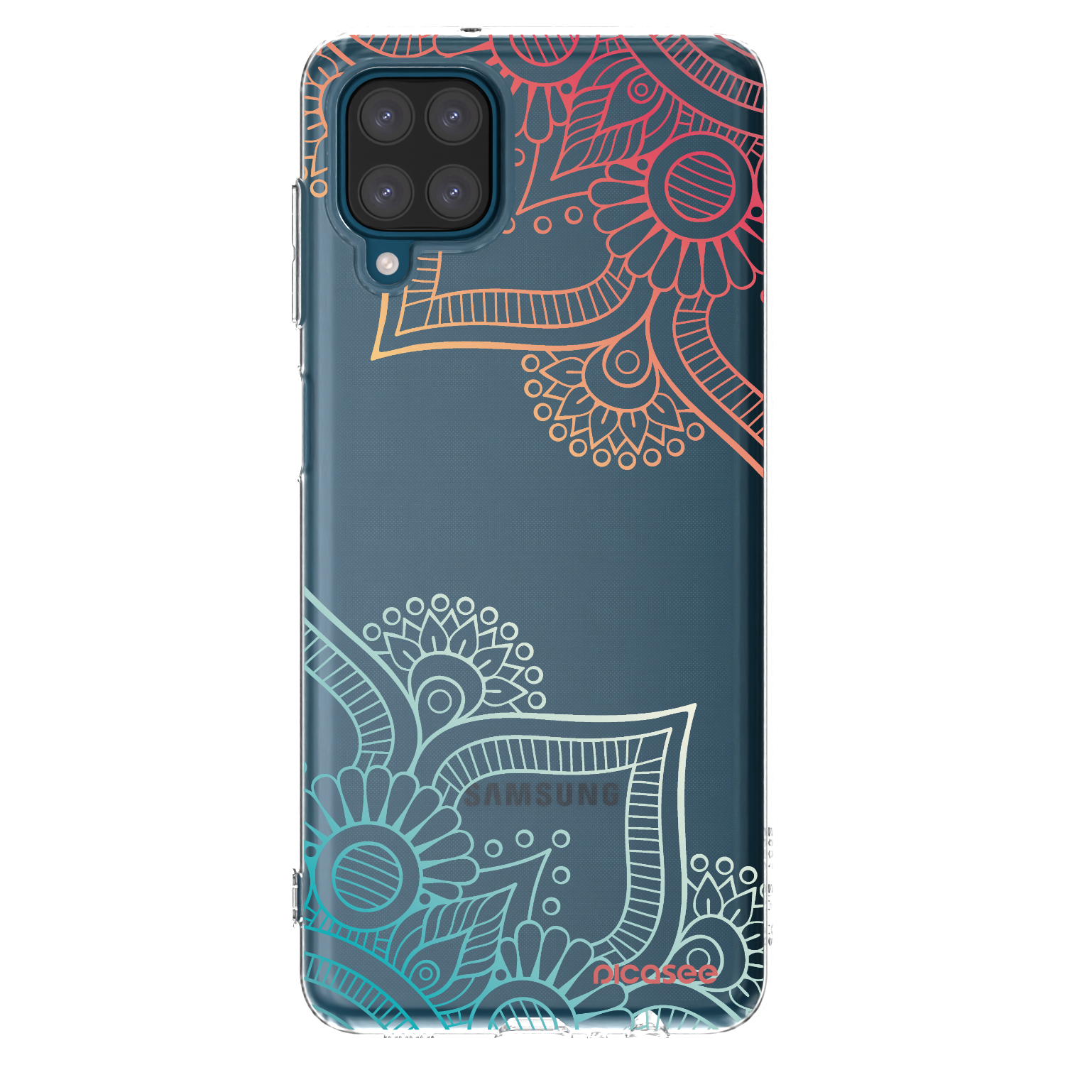Picasee husă transparentă din silicon pentru Samsung Galaxy A12 A125F - Flowers pattern