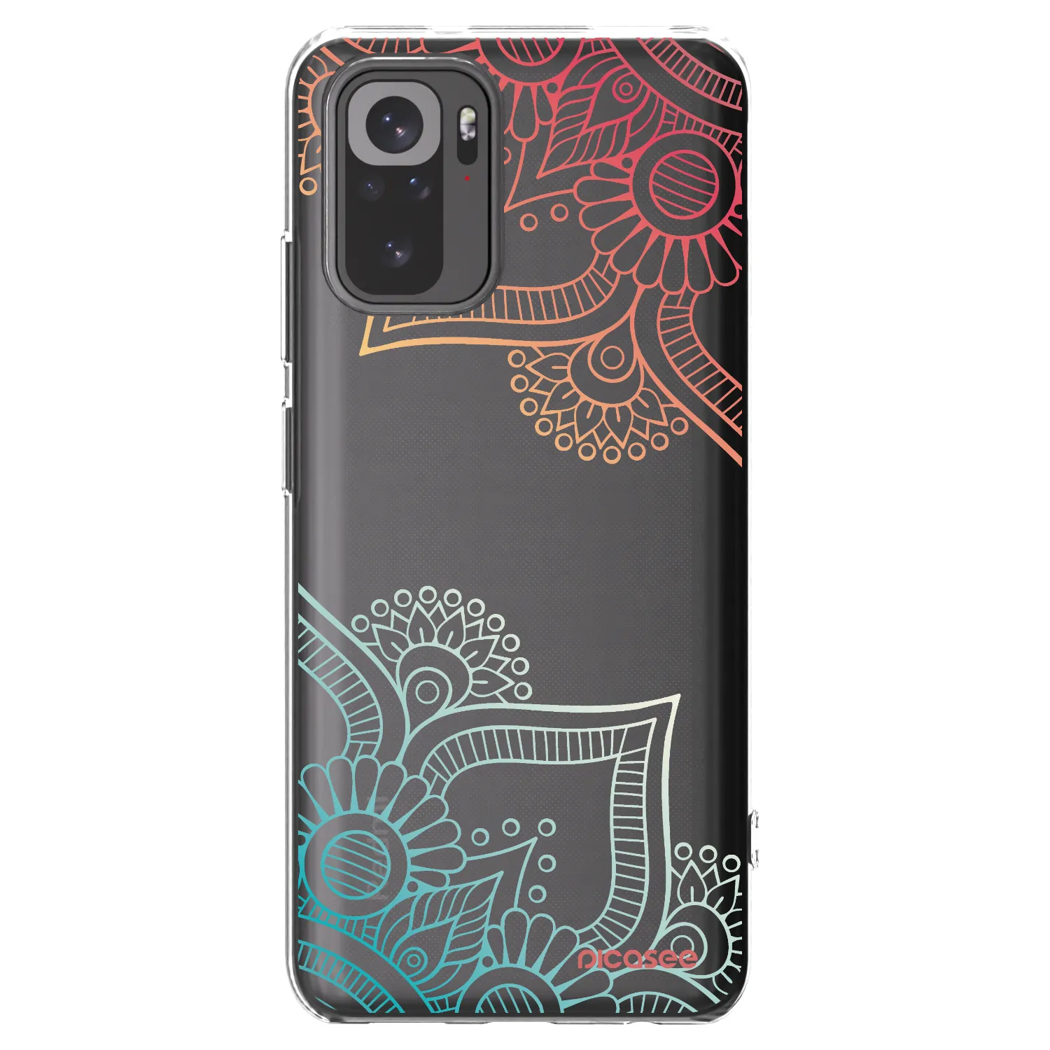 Picasee husă transparentă din silicon pentru Xiaomi Redmi Note 10 - Flowers pattern