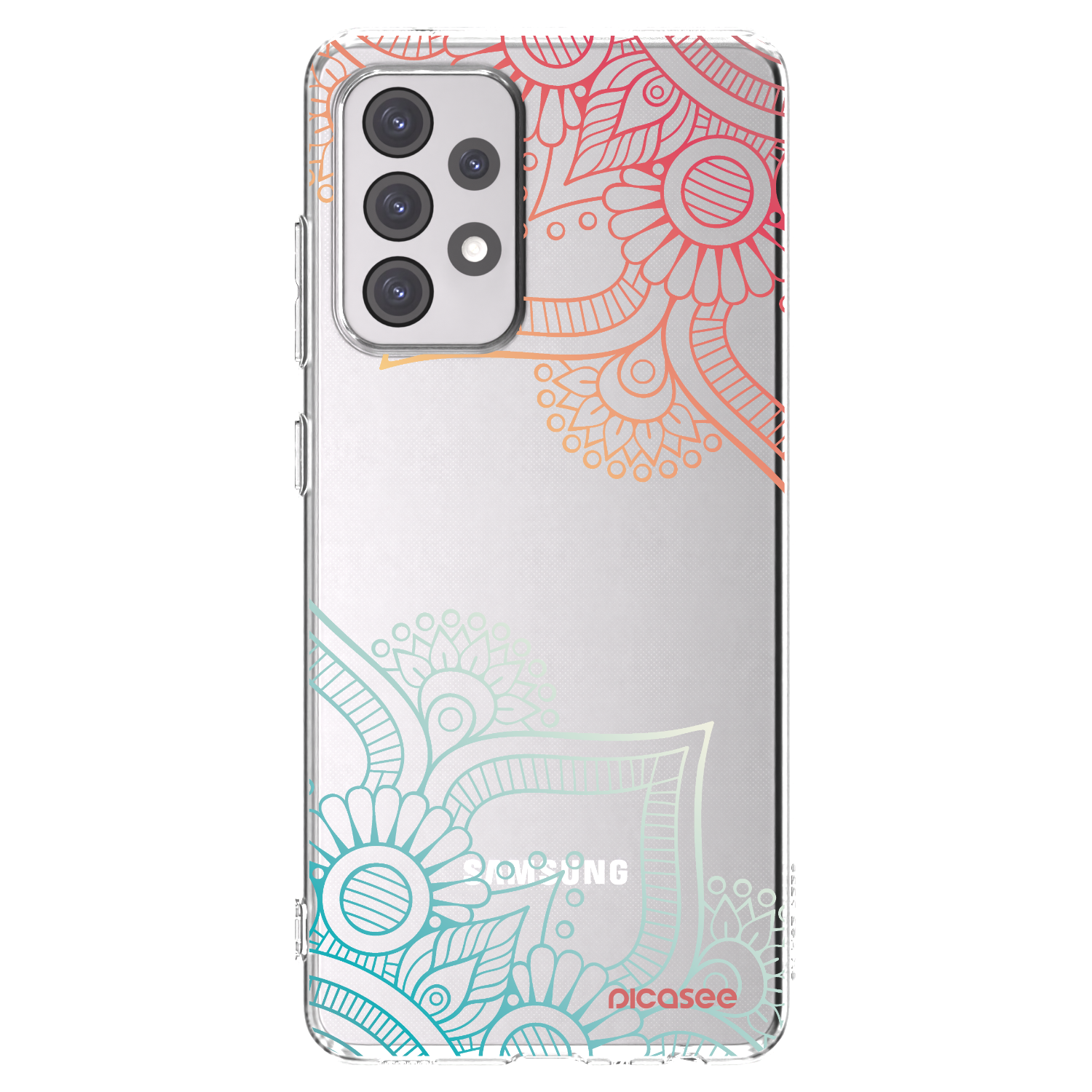 Picasee husă transparentă din silicon pentru Samsung Galaxy A52 5G A525F - Flowers pattern