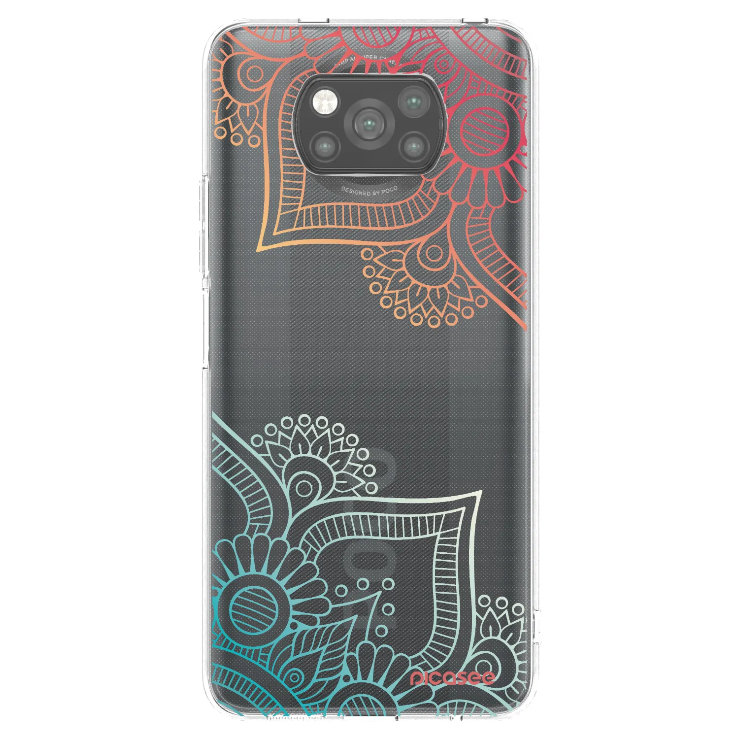 Picasee husă neagră din silicon pentru Xiaomi Poco X3 Pro - Flowers pattern