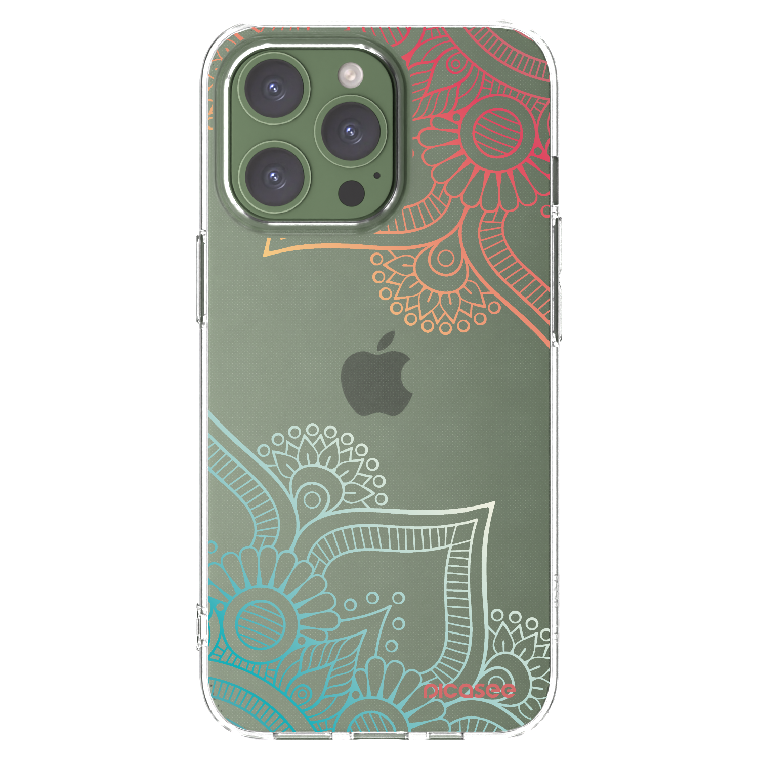 Picasee husă transparentă din silicon pentru Apple iPhone 13 Pro - Flowers pattern