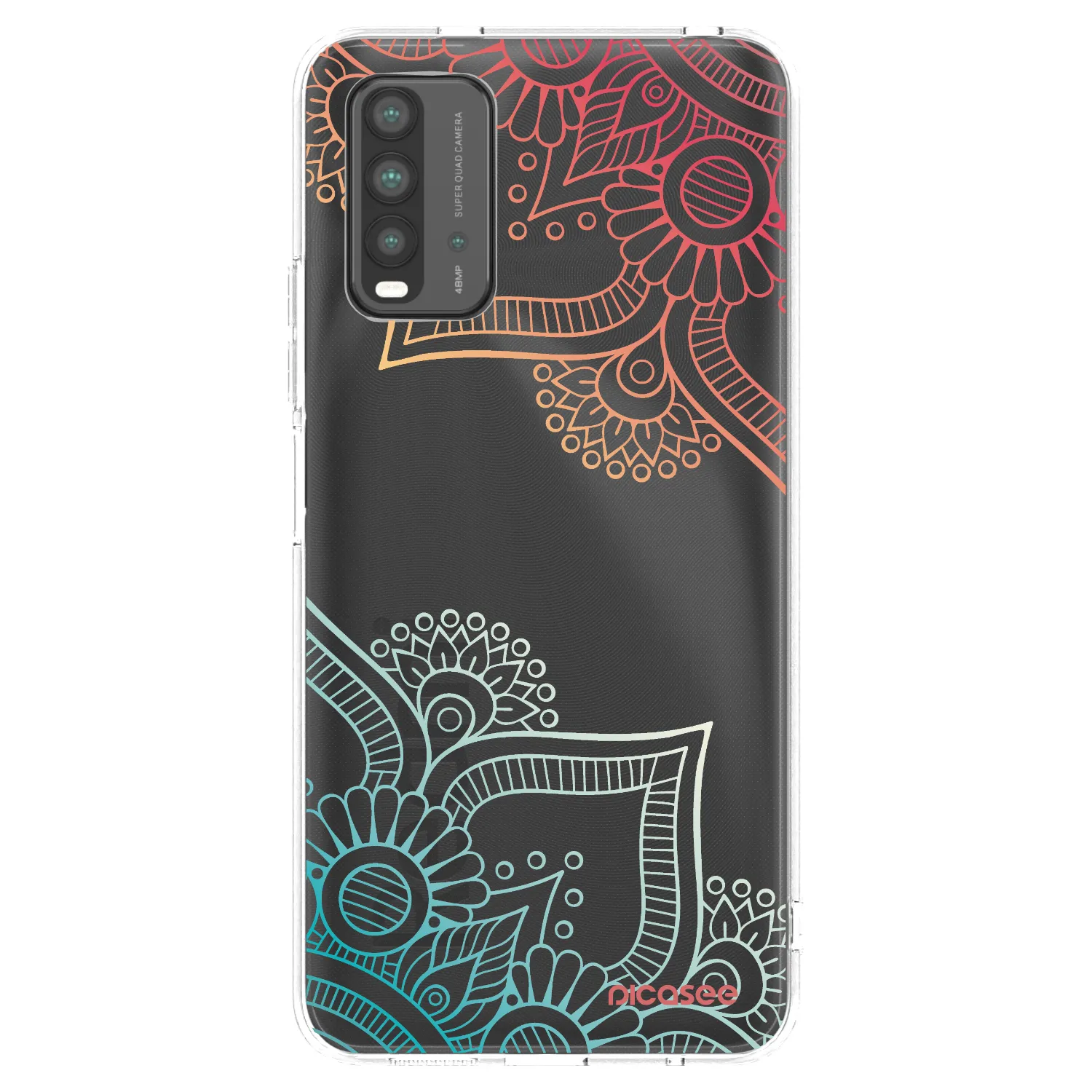 Picasee husă transparentă din silicon pentru Xiaomi Redmi 9T - Flowers pattern