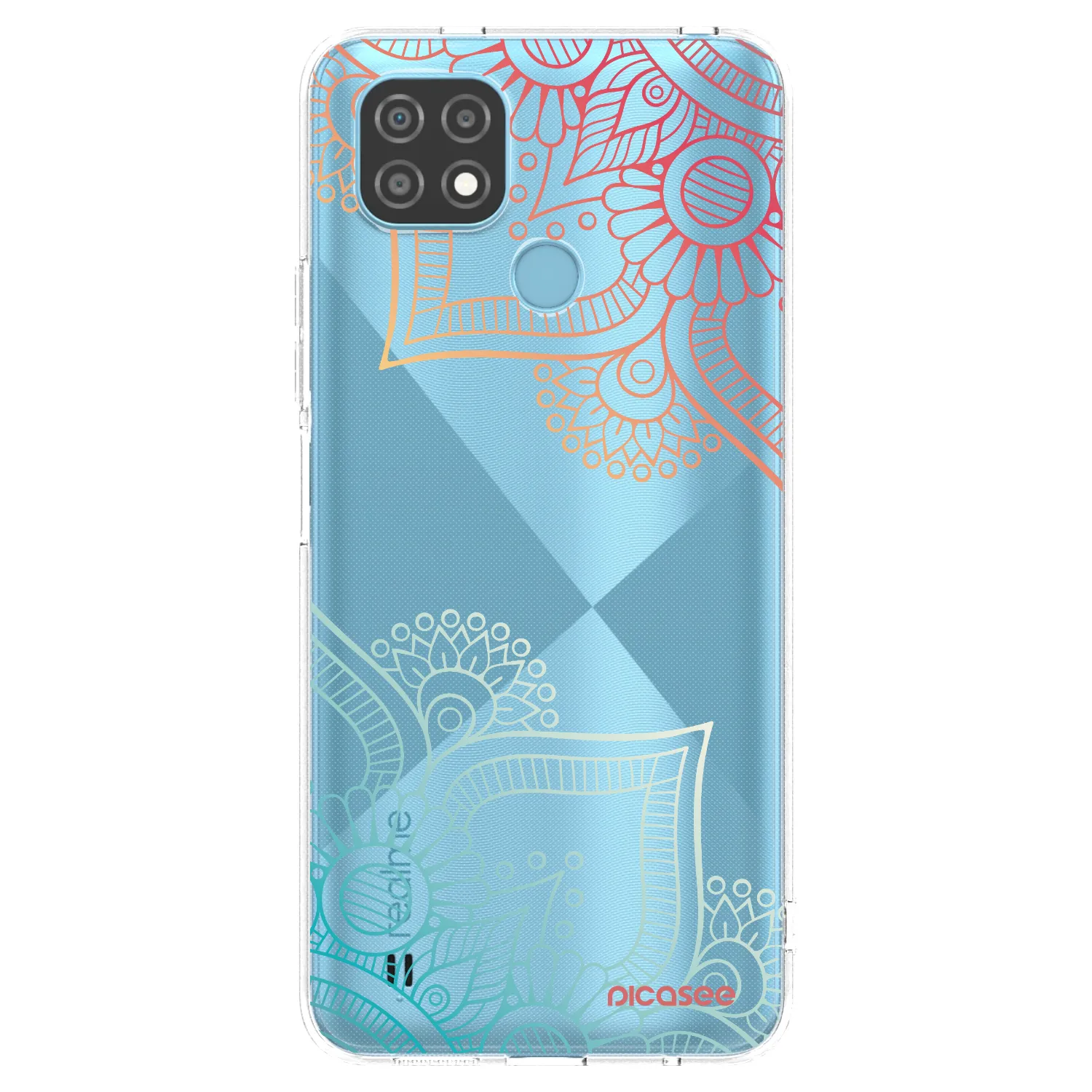 Picasee husă transparentă din silicon pentru Realme C21 - Flowers pattern