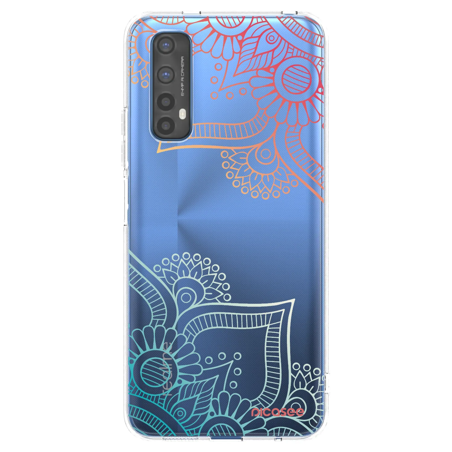 Picasee husă transparentă din silicon pentru Realme 7 - Flowers pattern