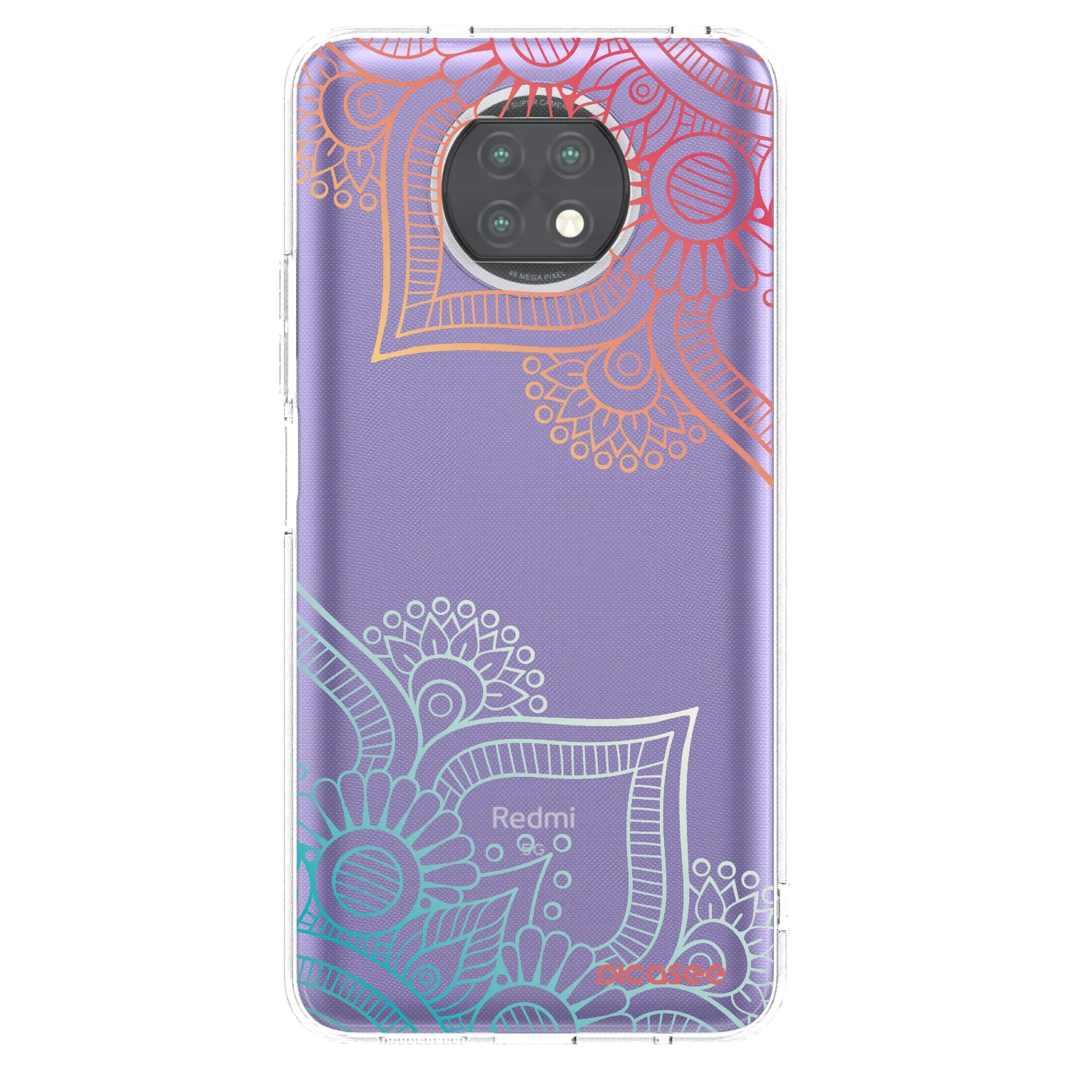 Picasee husă transparentă din silicon pentru Xiaomi Redmi Note 9T - Flowers pattern