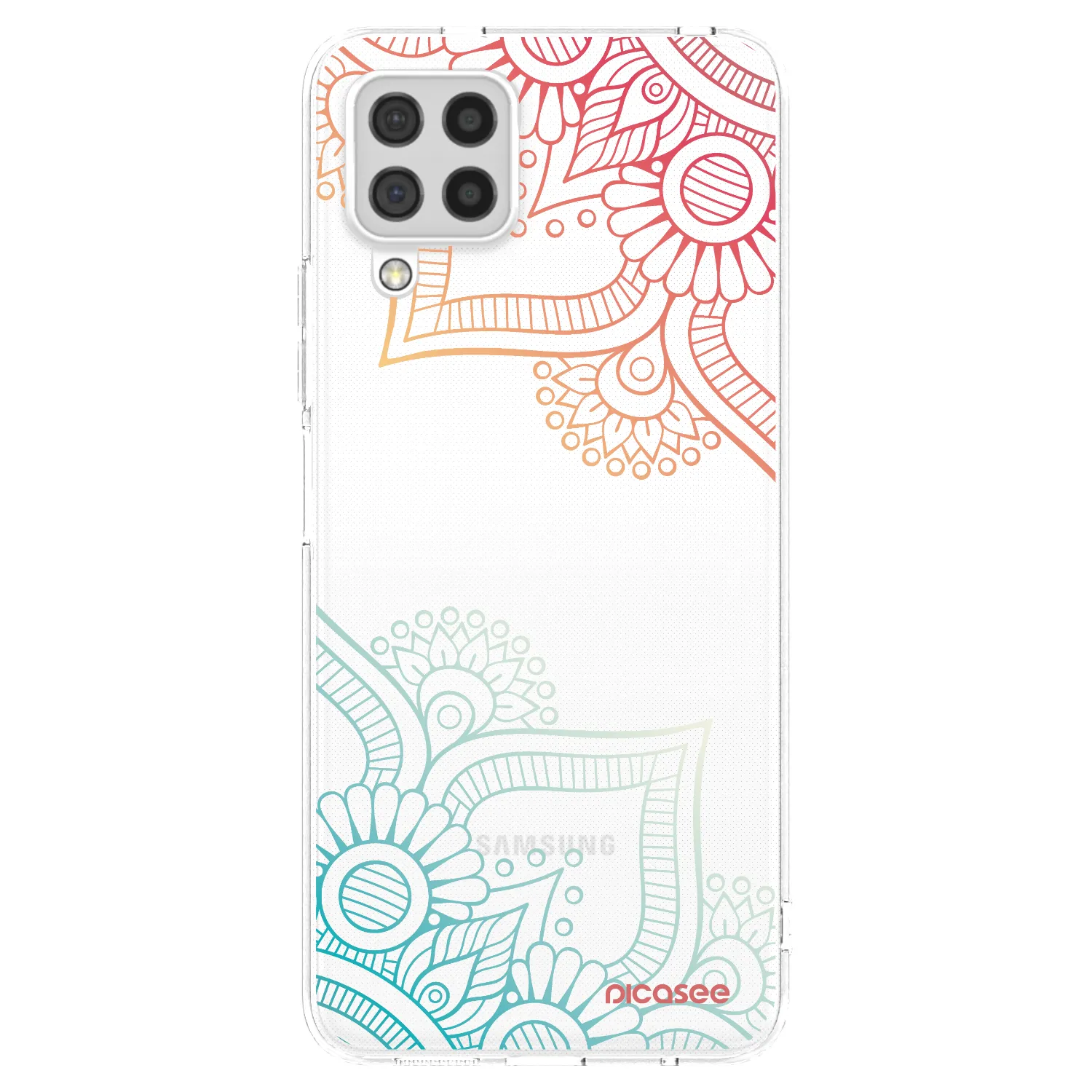 Picasee husă transparentă din silicon pentru Samsung Galaxy A22 A225F 4G - Flowers pattern