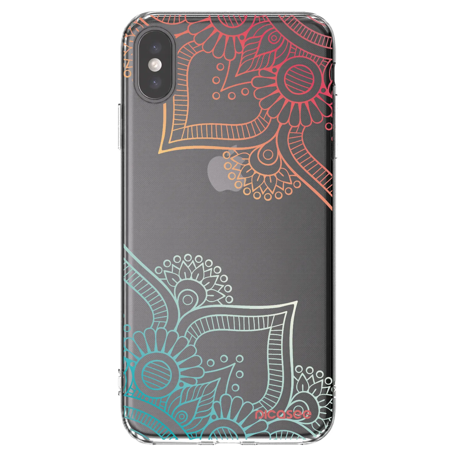 Picasee husă transparentă din silicon pentru Apple iPhone XS Max - Flowers pattern
