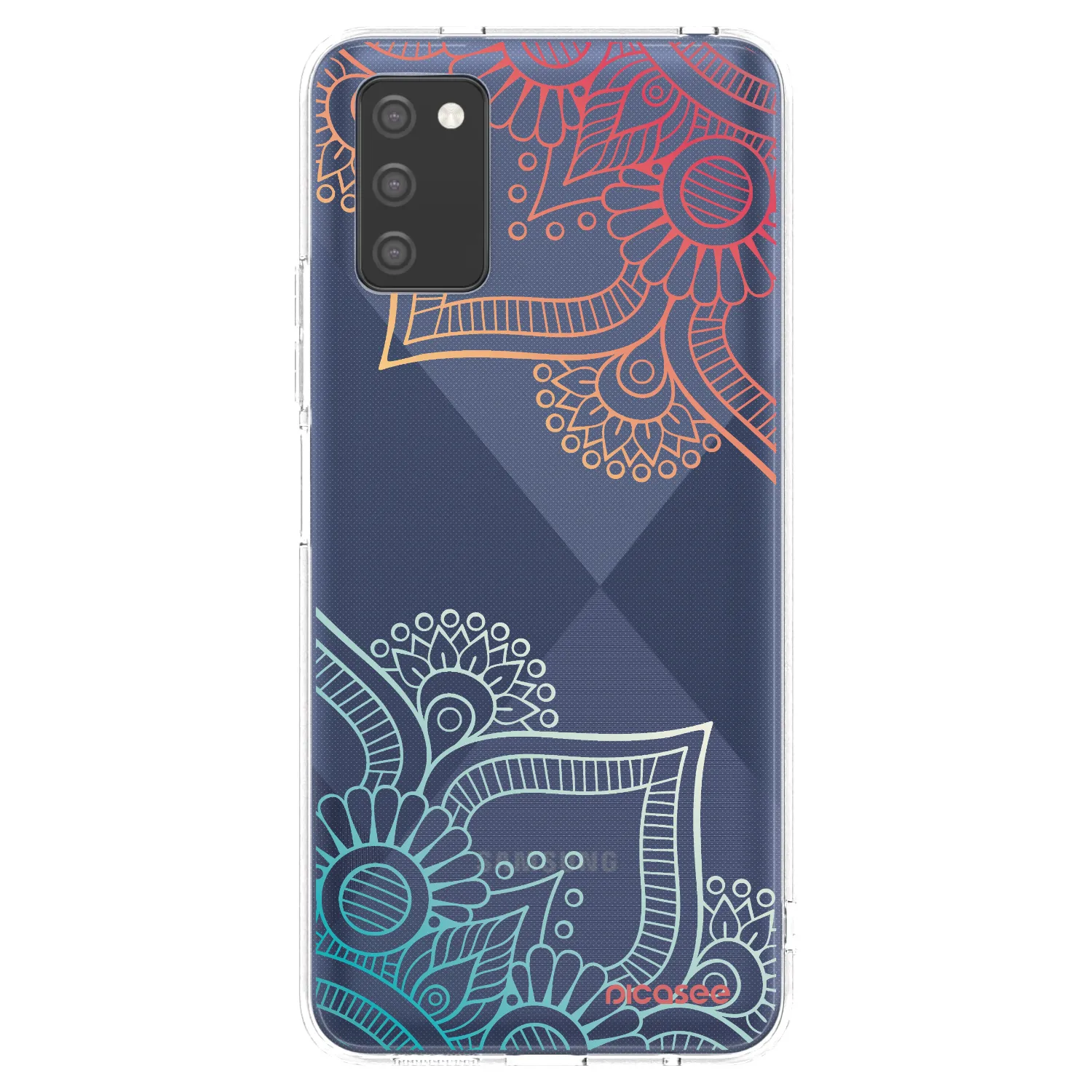 Picasee husă transparentă din silicon pentru Samsung Galaxy A03s A037G - Flowers pattern