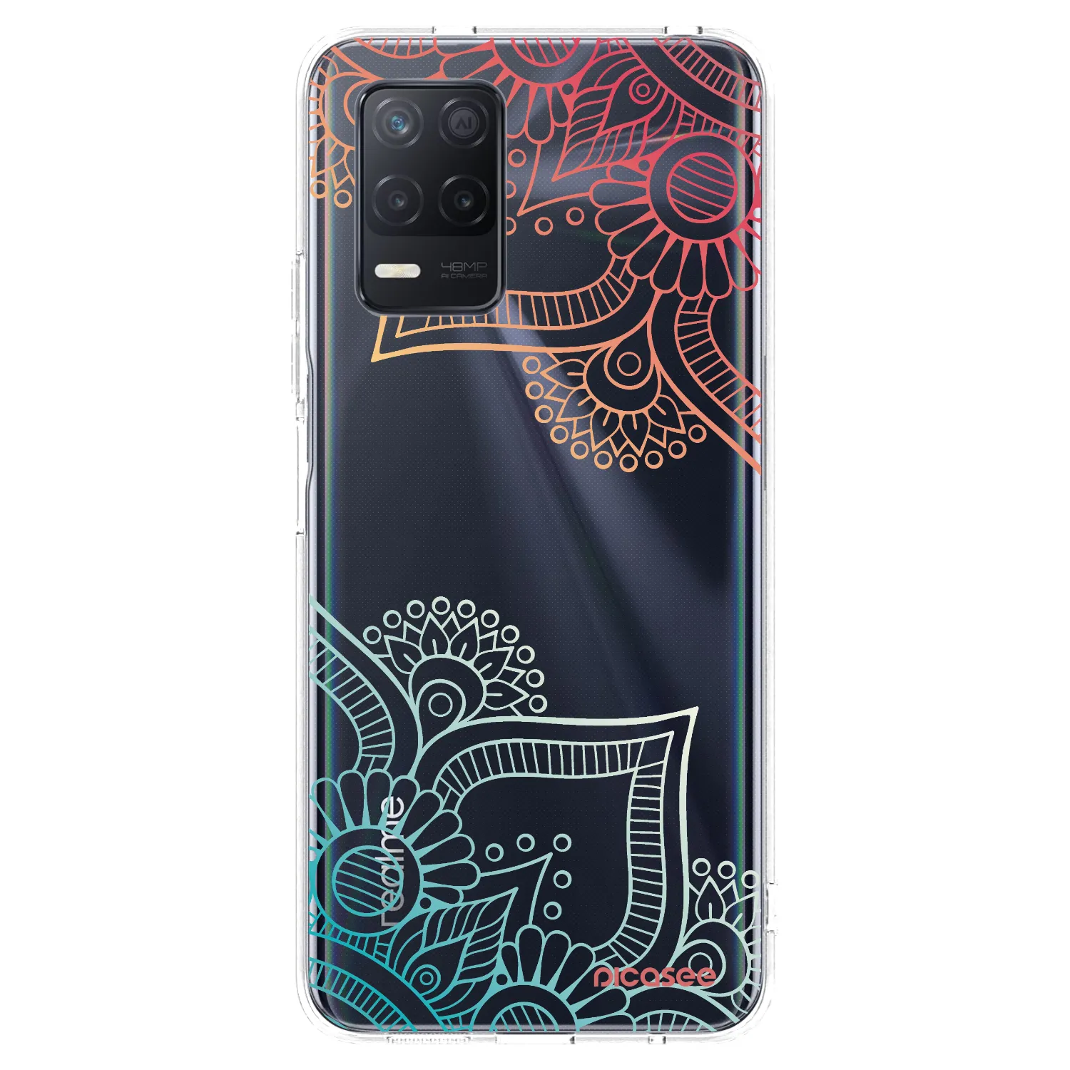Picasee husă transparentă din silicon pentru Realme 8 5G - Flowers pattern