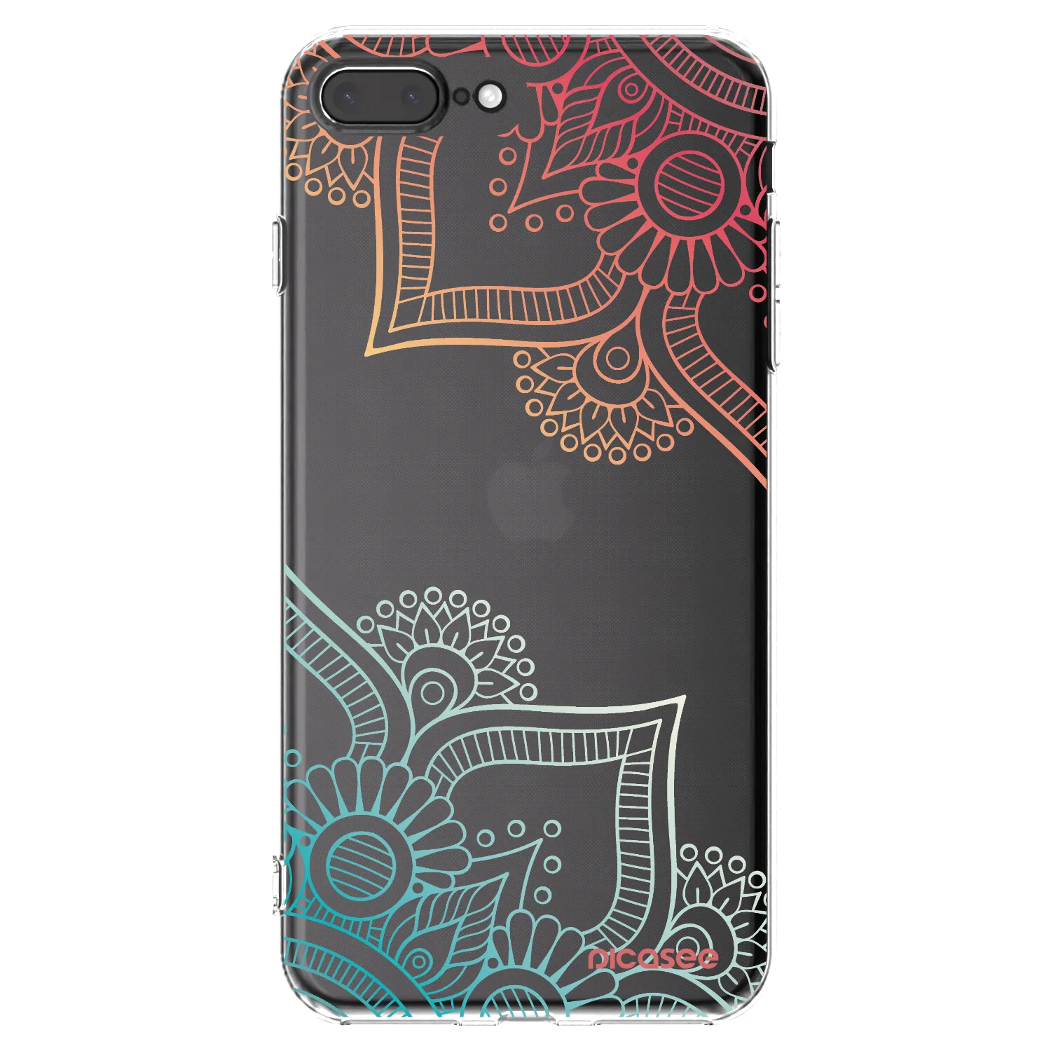 Picasee husă transparentă din silicon pentru Apple iPhone 7 Plus - Flowers pattern