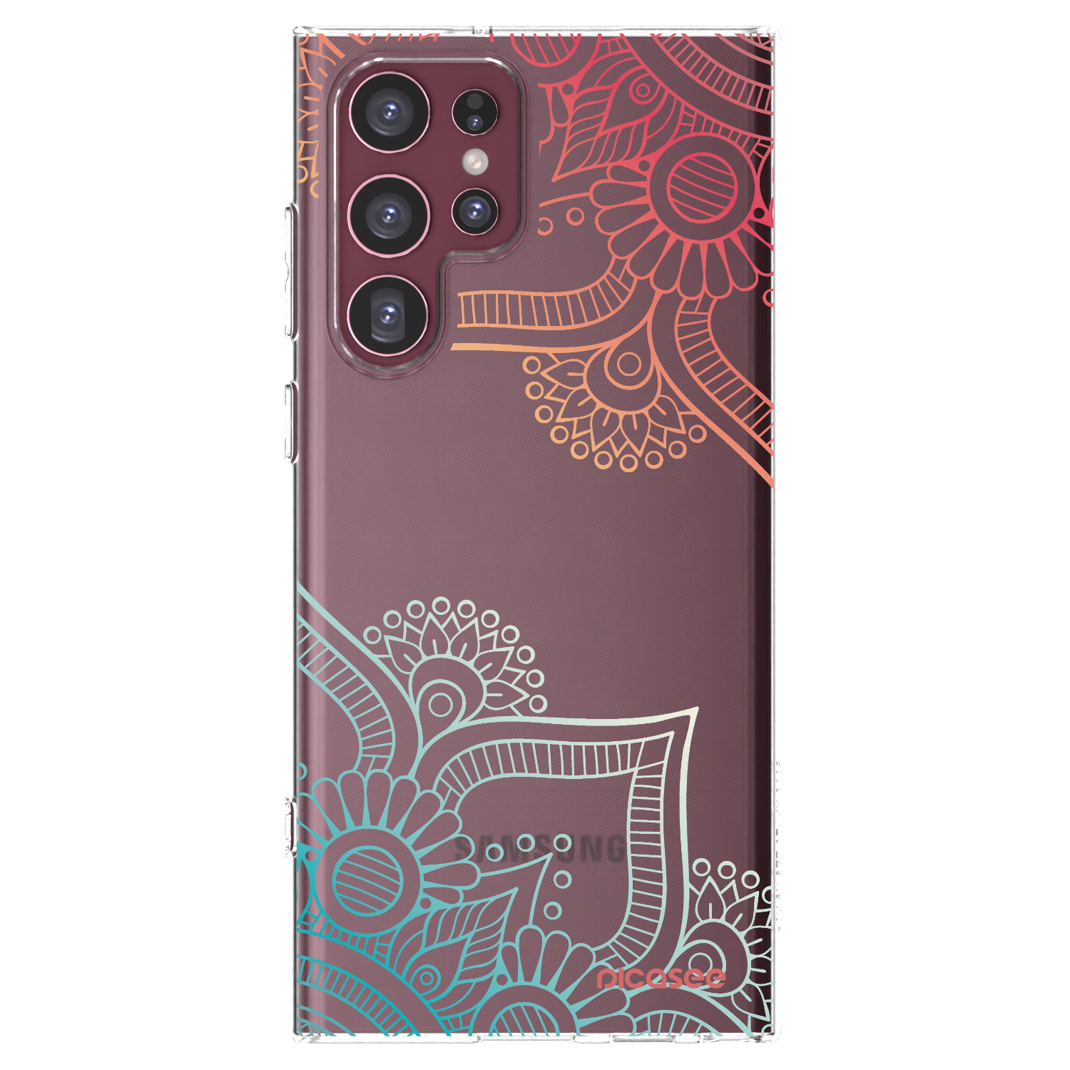 Picasee husă transparentă din silicon pentru Samsung Galaxy S22 Ultra 5G - Flowers pattern