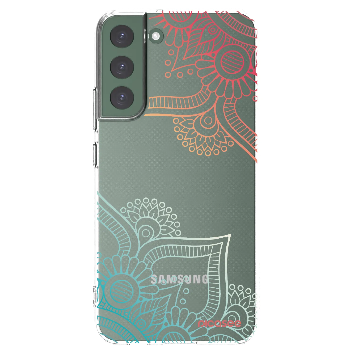 Picasee husă transparentă din silicon pentru Samsung Galaxy S22+ 5G - Flowers pattern