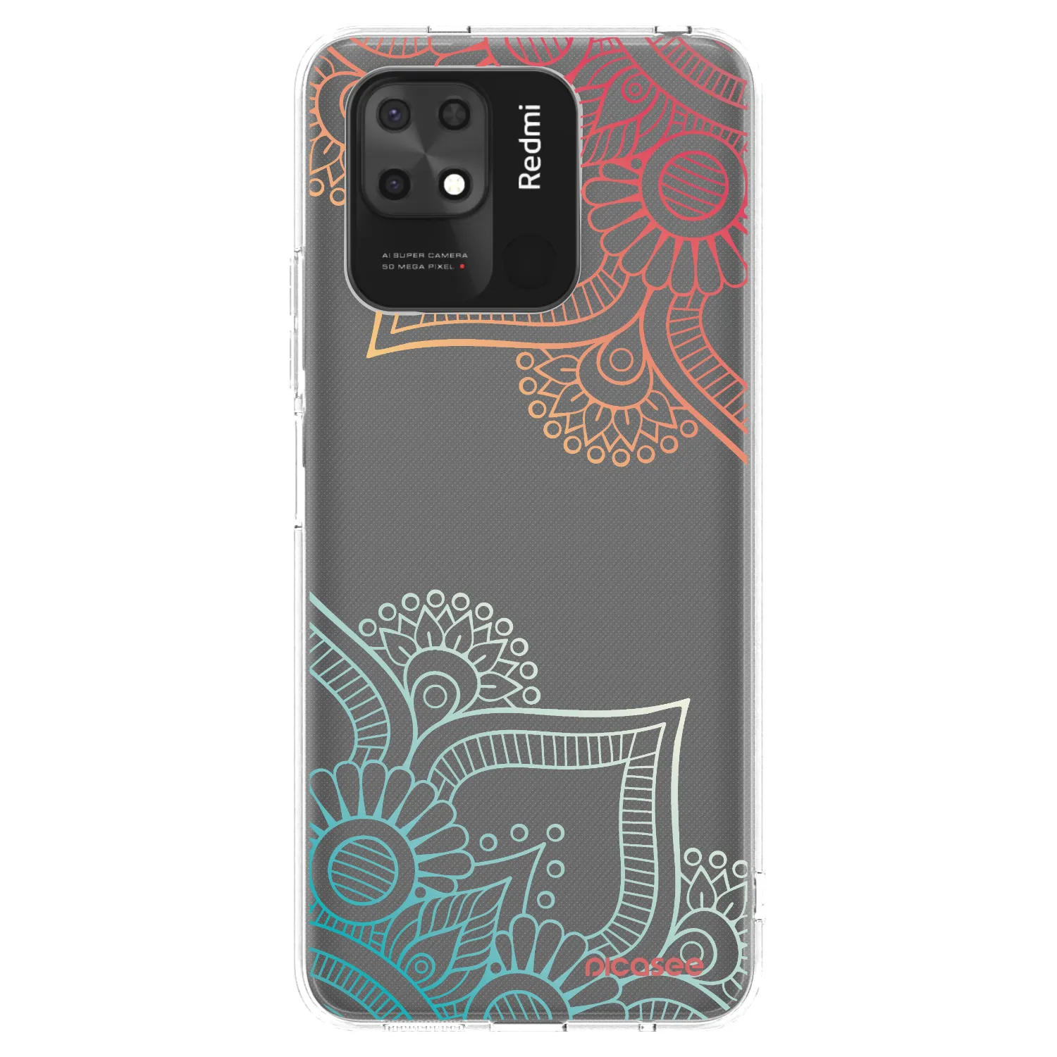 Picasee husă transparentă din silicon pentru Xiaomi Redmi 10C - Flowers pattern