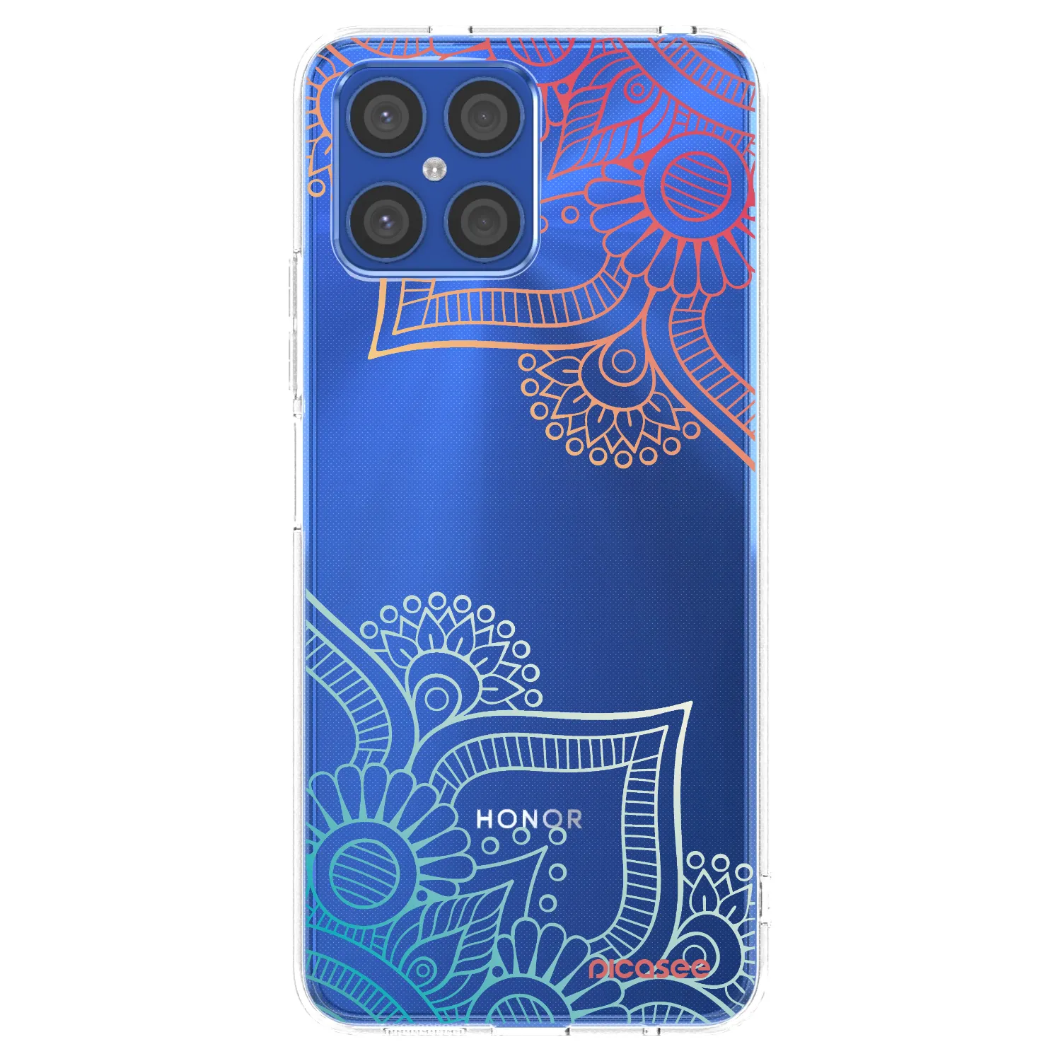 Picasee husă transparentă din silicon pentru Honor X8 4G - Flowers pattern