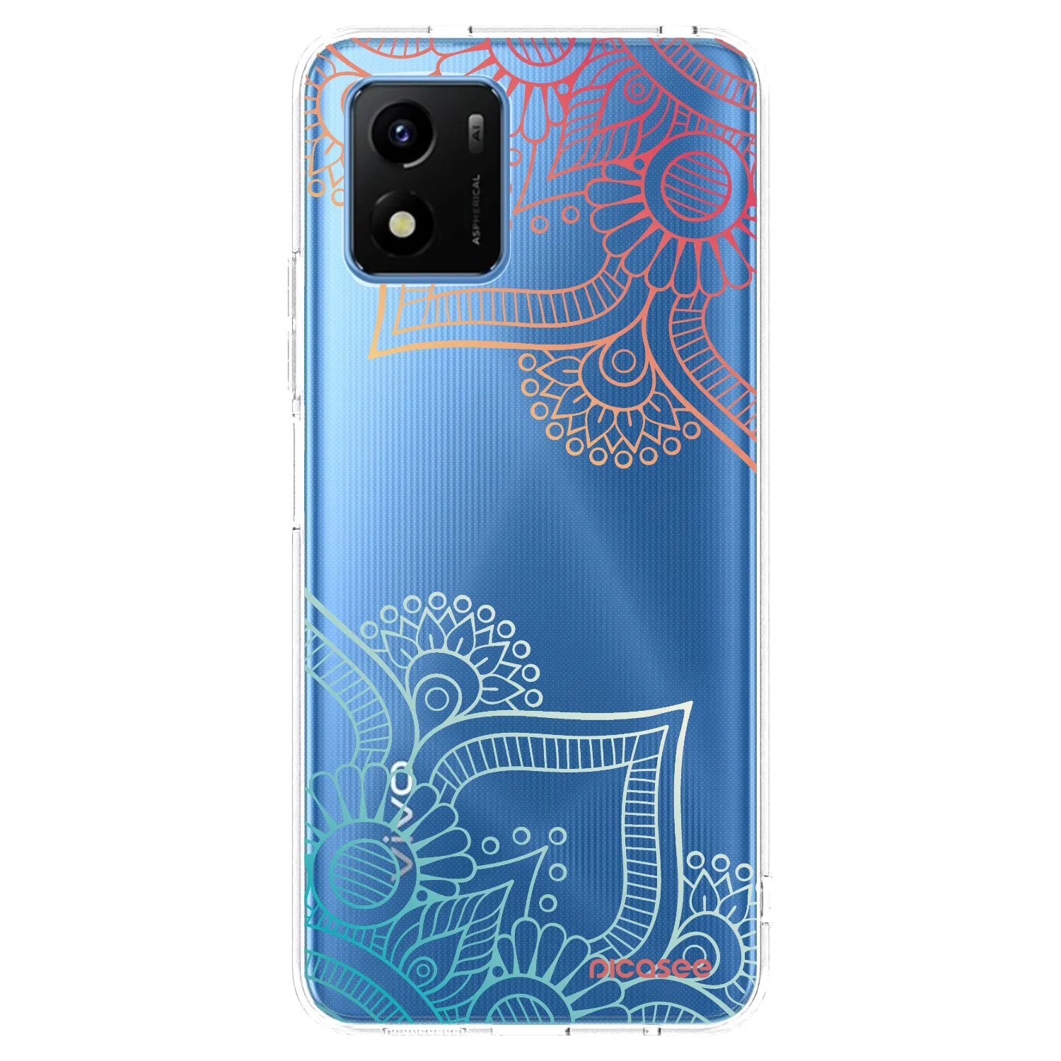 Picasee husă transparentă din silicon pentru Vivo Y01 - Flowers pattern